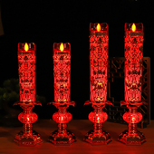 LED电子蜡烛灯插电财神关公台佛龛供佛仙家供奉大红烛长明保家灯