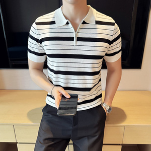 夏季男士PLO衫针织衫拉链上衣1232-P58图片