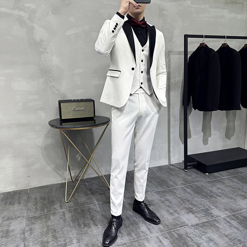 结婚礼服西装套装韩版修身西装三件套8804-P265,男装西服套装,星座1606-1