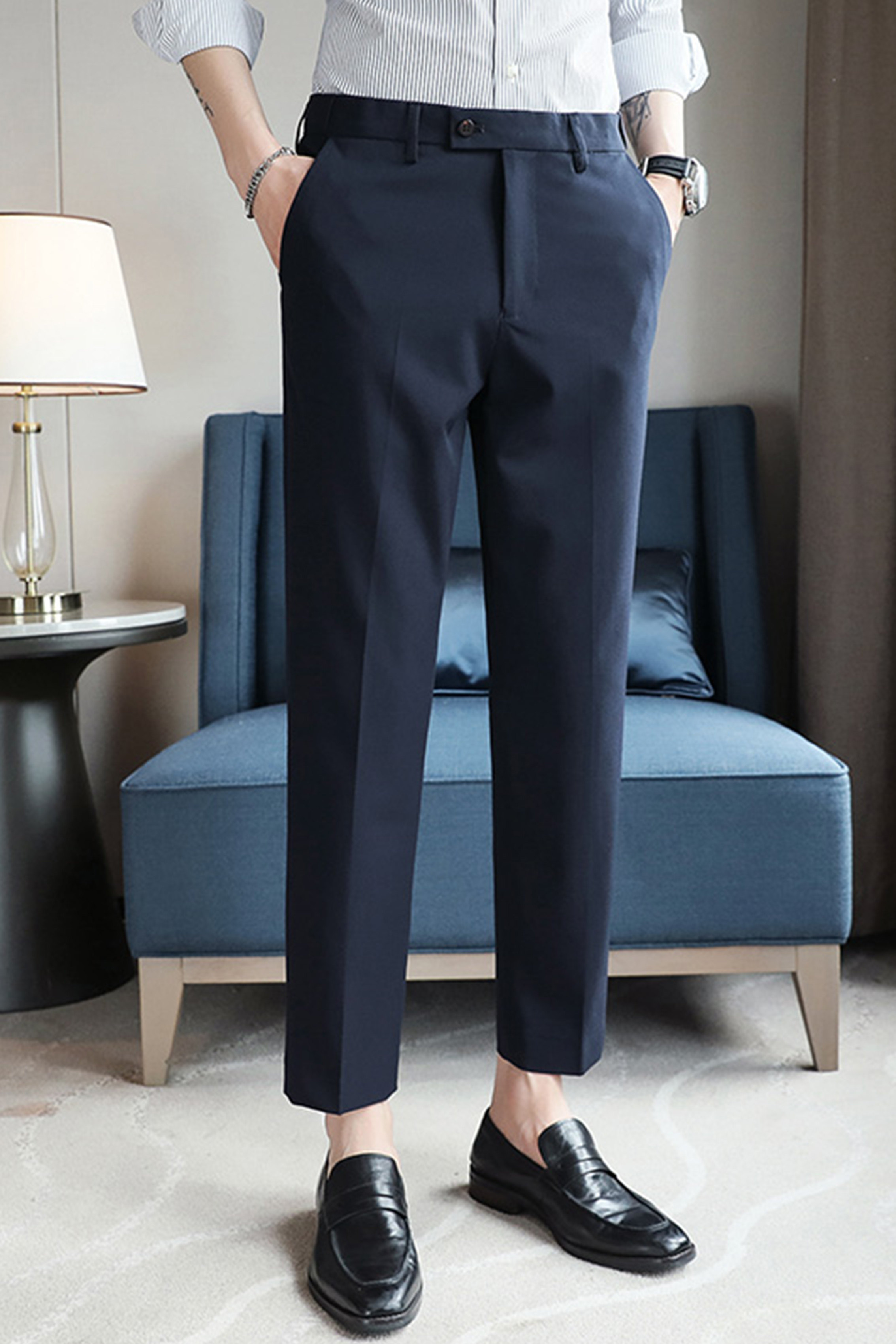 商务休闲修身时尚百搭伸缩腰男士九分西裤XK003-P68有做长裤,男装西裤,星座1606-1