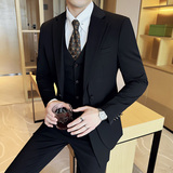 双门襟时尚设计潮流西服韩版修身西装三件套2405-P270，商品下架区，星座1606-1