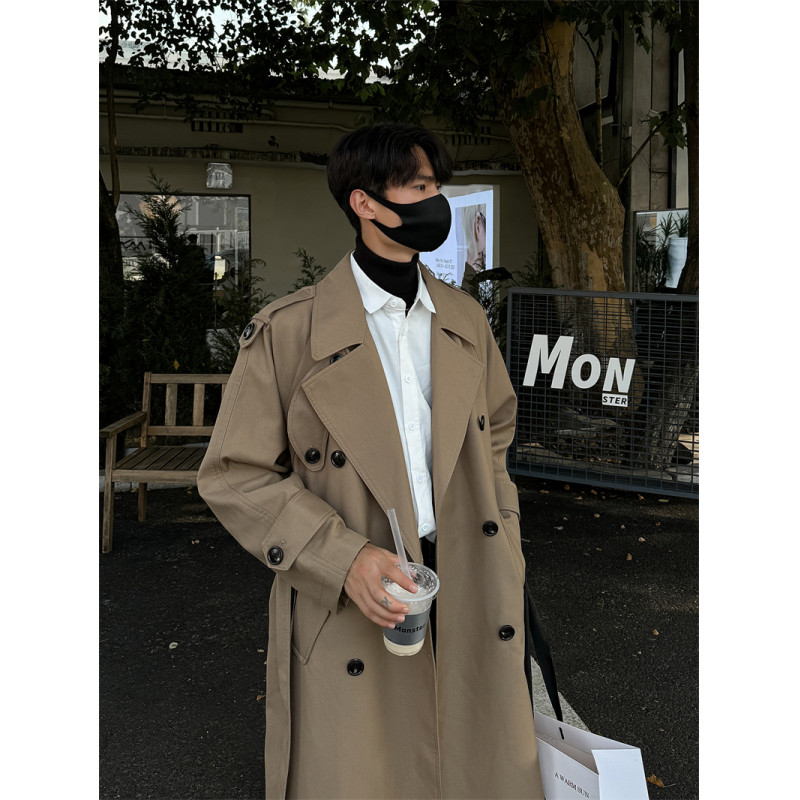 卡其色风衣外套男2025春秋季新款