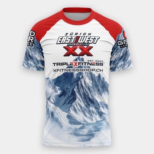 最新款东部对西部 泽西岛新款3d印花腕力战服短袖训练透气运动