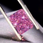 雷迪恩枚粉色粉钻裸钻高碳钻裸石长方形冰花切工戒指面吊坠石清新