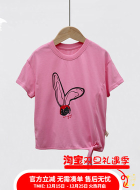 波波龙女童卡通兔t恤229073