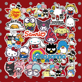 三丽鸥布丁狗大耳狗酷企鹅蛋蛋大眼蛙卡通笔记本电脑旅行箱贴纸画