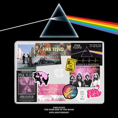 原创pink floyd摇滚平克·弗洛伊德笔记本电脑摩托车架子鼓贴纸画