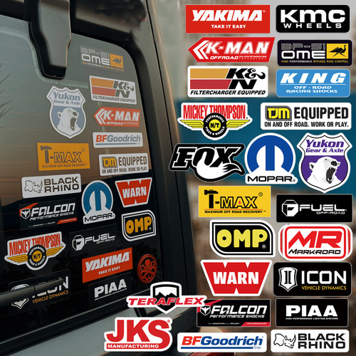 牧马人丰田坦克300FOX汽车KING改装越野车防水侧后窗玻璃logo贴纸