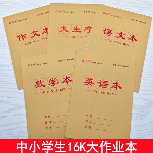 中小学生16K大作业本生字田字格