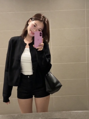 陈椿儿 针织衫柔软兼顾廓形舒适绵羊毛开衫外套