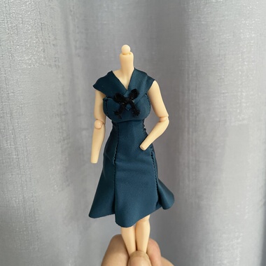 现货6寸寿屋机娘女神1/12分figma手办一字肩弹力紧身鱼尾布裙子