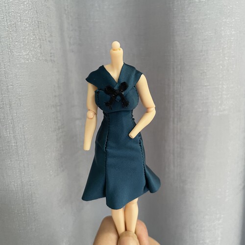 现货6寸寿屋机娘女神1/12分figma手办一字肩弹力紧身鱼尾布裙子