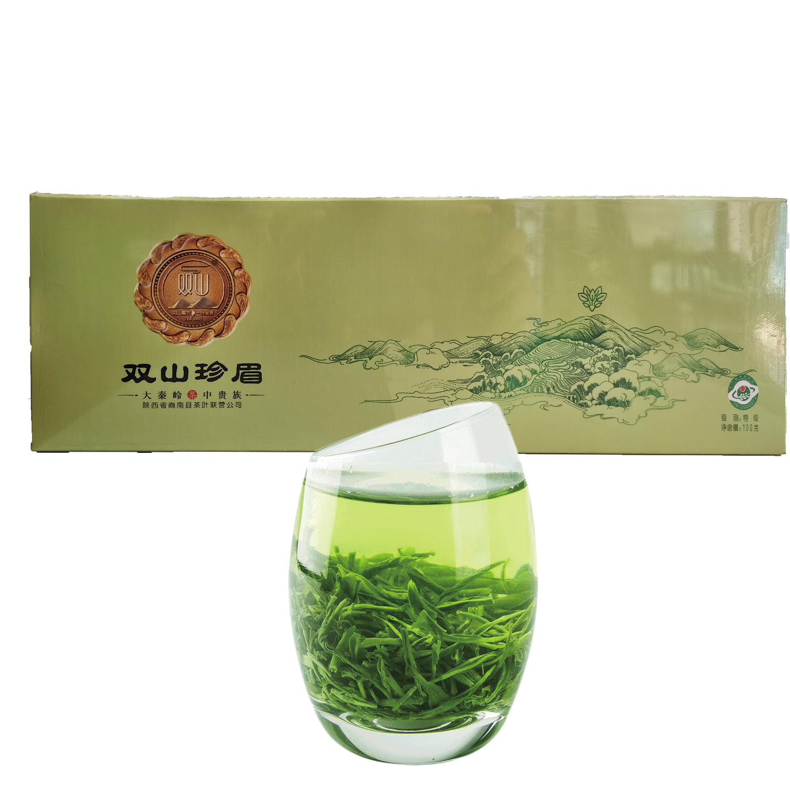 新茶双山珍眉特级炒青陕西特产100克条装商南绿茶商南鹿茗