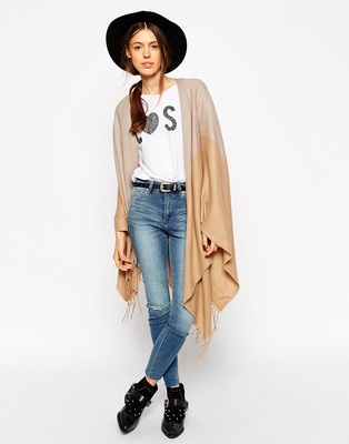 2025女士时尚英伦风披肩 冬季保暖披风拼色斗篷