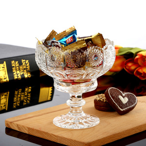 15.8元包邮 法兰晶  欧式刻花时尚冰淇淋杯子2个