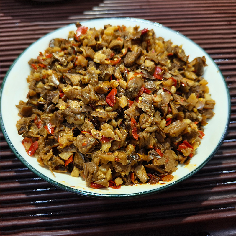 湖南湘西特产农家坛子腌制茄子酸半干茄子酸万菜暗菜腌菜下饭菜