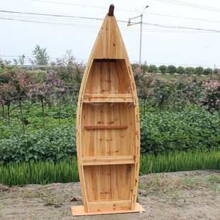 书柜木船装饰置物架拍摄影道具酒吧装饰陈列柜欧式木船儿童书柜船