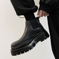 Martens, черные челси в английском стиле, эксклюзивные утепленные короткие сапоги, коллекция 2023, средней длины