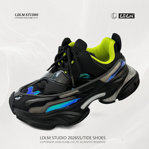 两点浪漫鞋子男鞋2026新款厚底增高巴黎老爹鞋男女网面运动休闲鞋