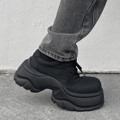 两点浪漫小众7CM厚底小个子增高德比鞋 轻便百搭老爹通勤小皮鞋 男