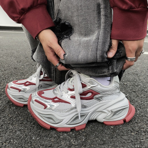 两点浪漫异瞳猫眼鞋男女厚底增高老爹鞋国潮情侣运动休闲鞋百搭鞋