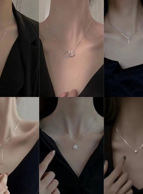 爆款项链女ins小众轻奢设计感冷淡风锁骨链潮新款轻奢简约学生链