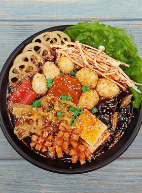 仿真假麻辣烫冒菜模型可定制包邮