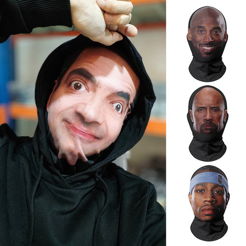 巴拉克拉法帽Kanye侃爷二次元搞怪3D头套科比詹姆斯库里人脸头套