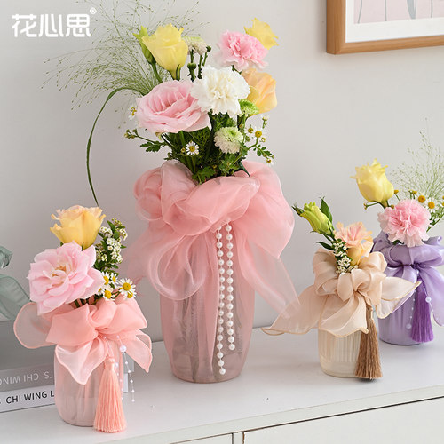 花心思仙女纱包花瓶布礼品