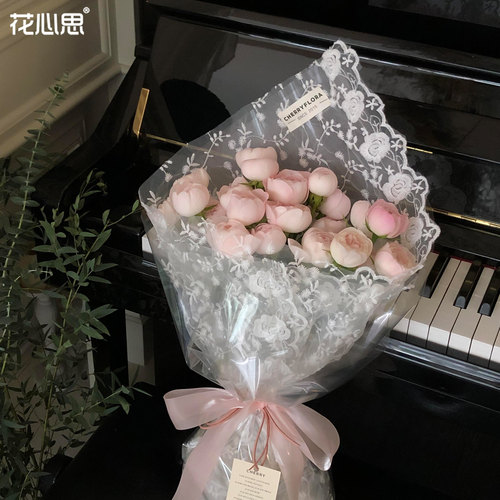 花心思蕾丝刺绣纱花束包花网纱