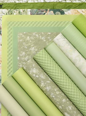 花心思春山新绿色系鲜花包装纸蜂窝纸花艺花束手工diy材料资材