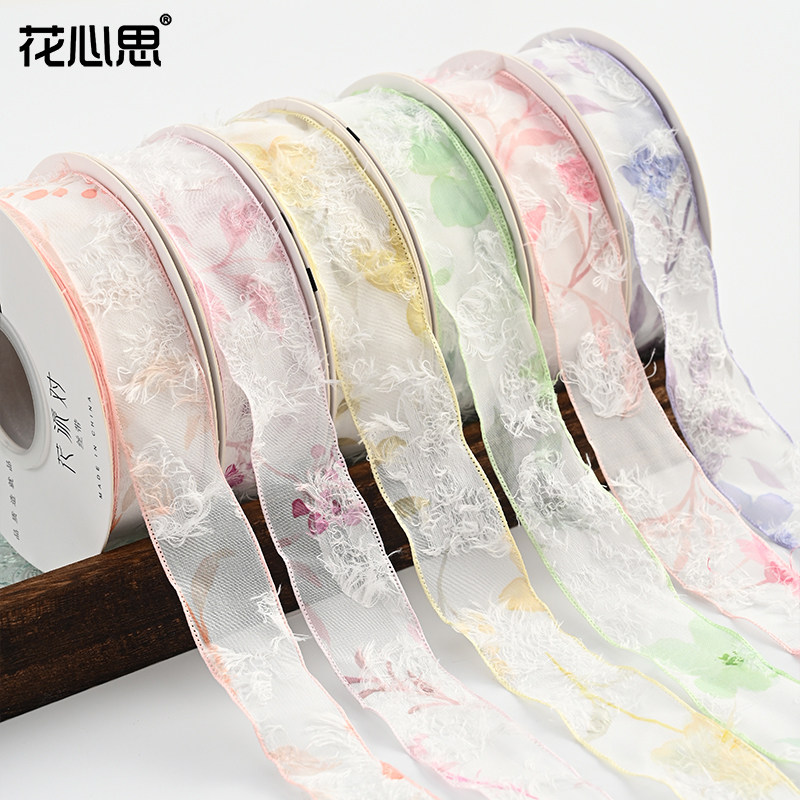 恋语花影丝带手打蝴蝶结缎带花艺