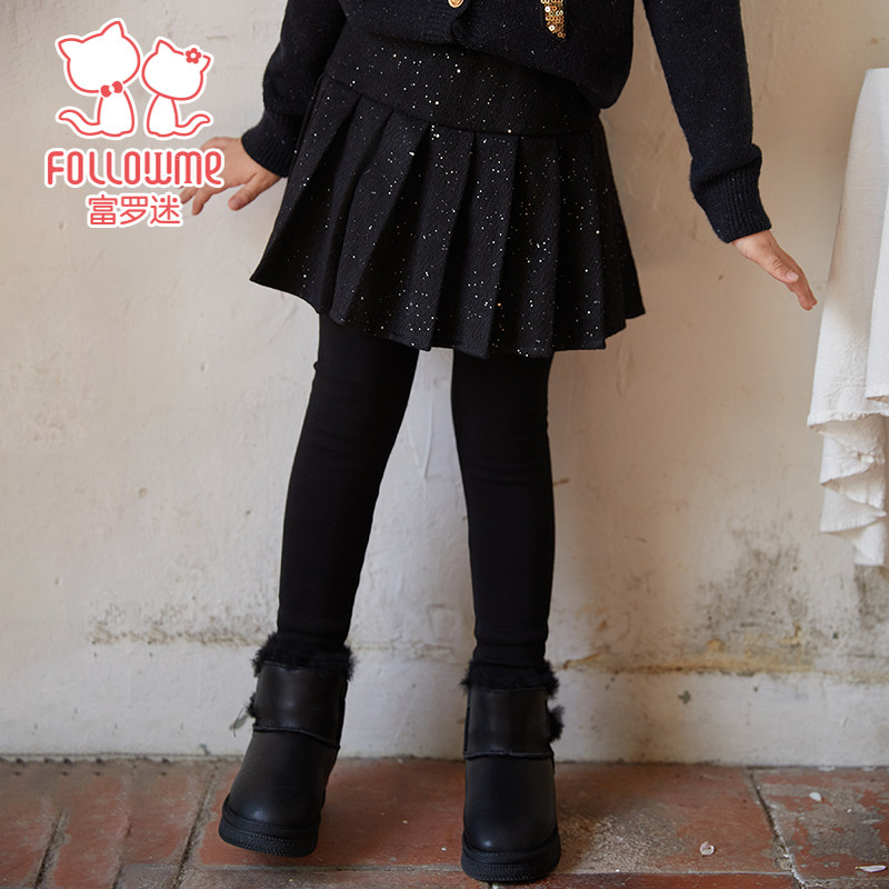 富罗迷女童一体裙裤冬季新款加绒保暖青少年洋气时髦女孩打底裤裙,童装/婴儿装/亲子装,裤子,淘宝优惠券,粉丝福利购,淘宝优惠卷