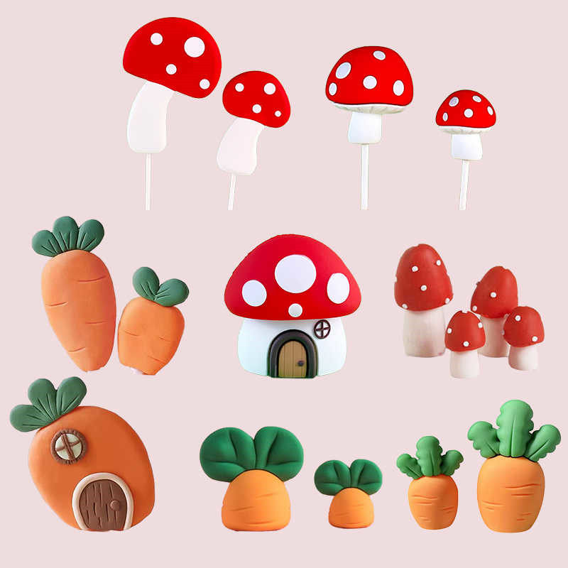 田园风烘焙蛋糕装饰摆件软胶胡萝卜蘑菇屋森系儿童生日派对插件,节庆用品/礼品,节日装扮用品,淘宝优惠券,粉丝福利购,淘宝优惠卷