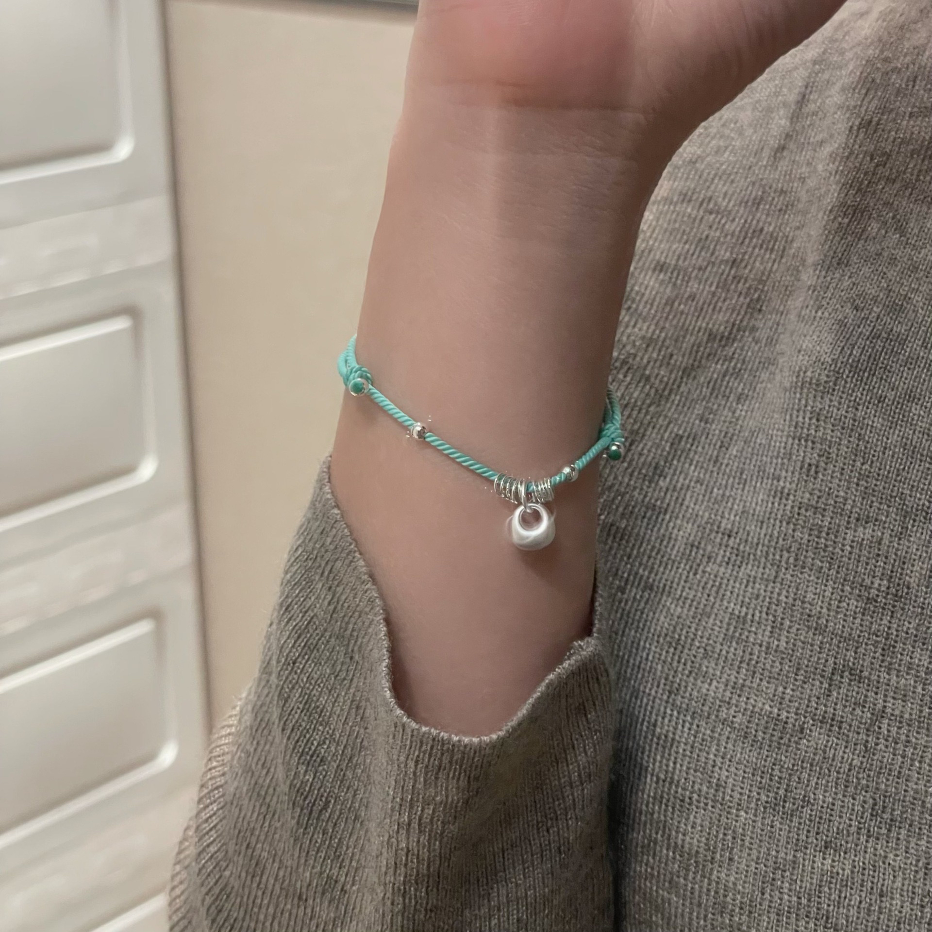 Matata小众设计纯银手工编织手链女简约轻奢时髦个性多巴胺手绳