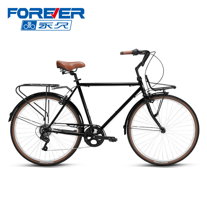 永久牌通勤自行车覆古新型省力轻便日本单车26寸老式上班代步男款