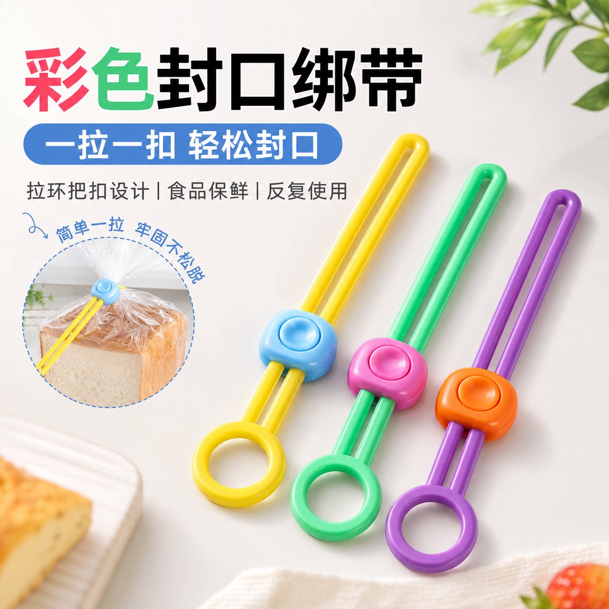 彩色密封封口绳家用绑带捆扎绑绳