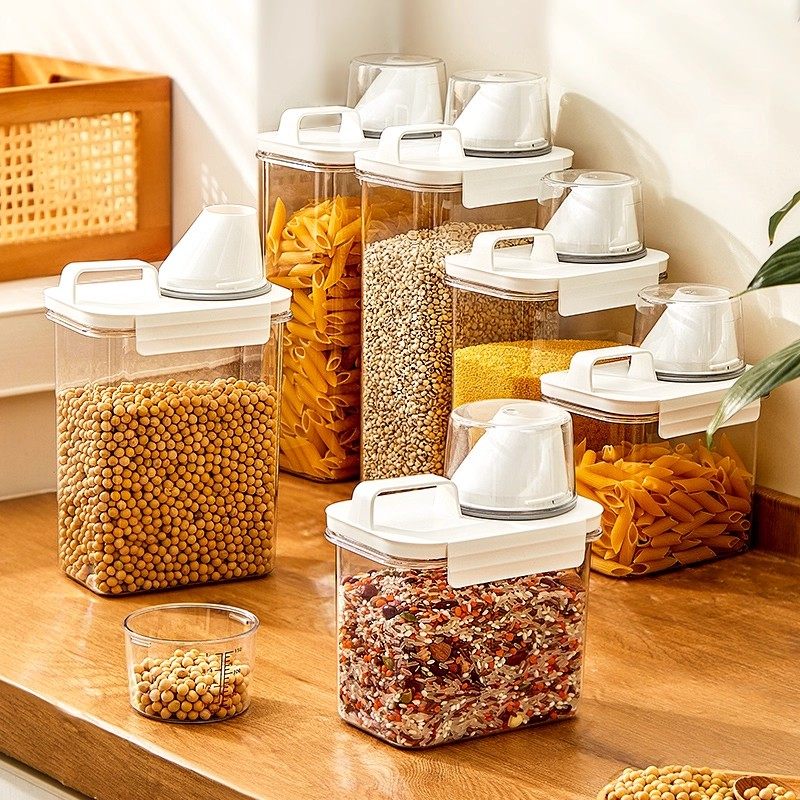 食品级PET粮食面粉储物罐透明防虫防潮厨房密封五谷杂粮收纳罐,厨房/烹饪用具,密封罐,淘宝优惠券,粉丝福利购,淘宝优惠卷
