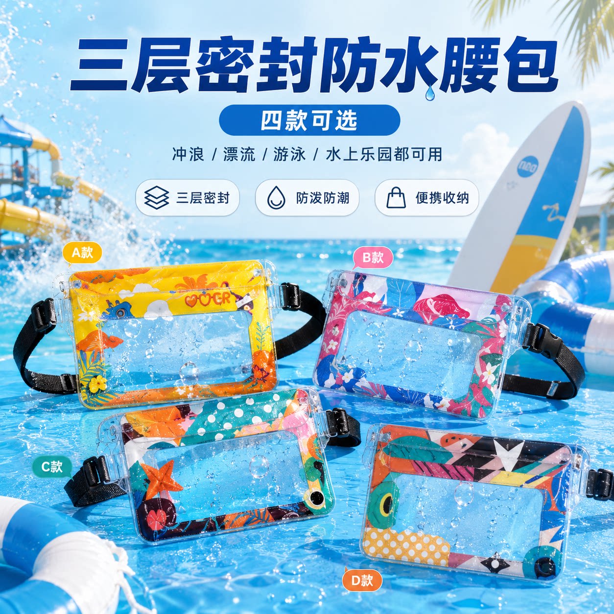 手机防水袋可触屏海边拍照大尺寸