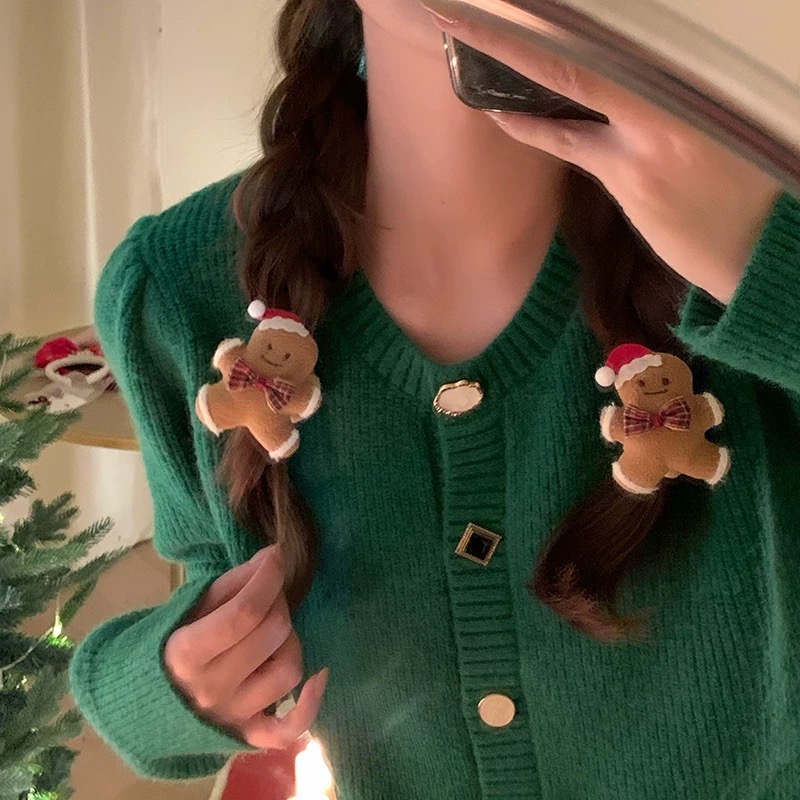 圣诞头饰姜饼人发箍发夹头箍发卡发绳发圈圣诞节发饰装饰品小礼物