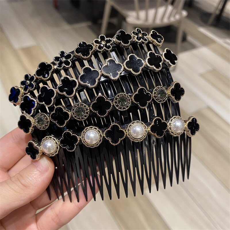 碎发整理后脑勺发卡发梳