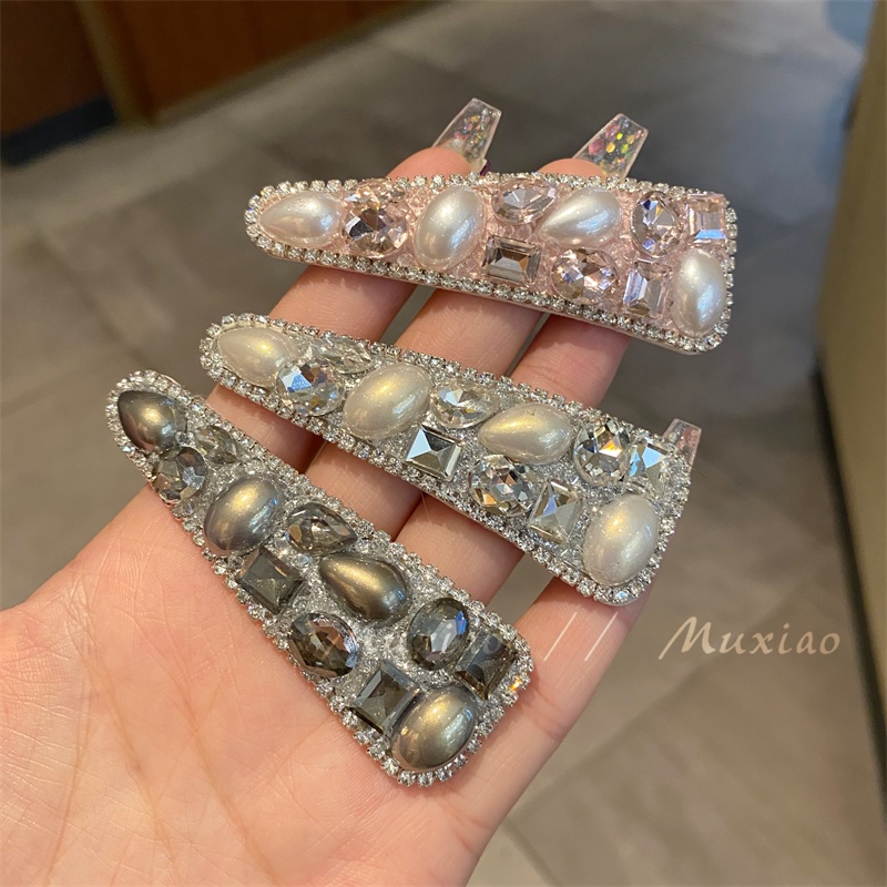 三角形BB夹珍珠闪钻发夹掰掰夹