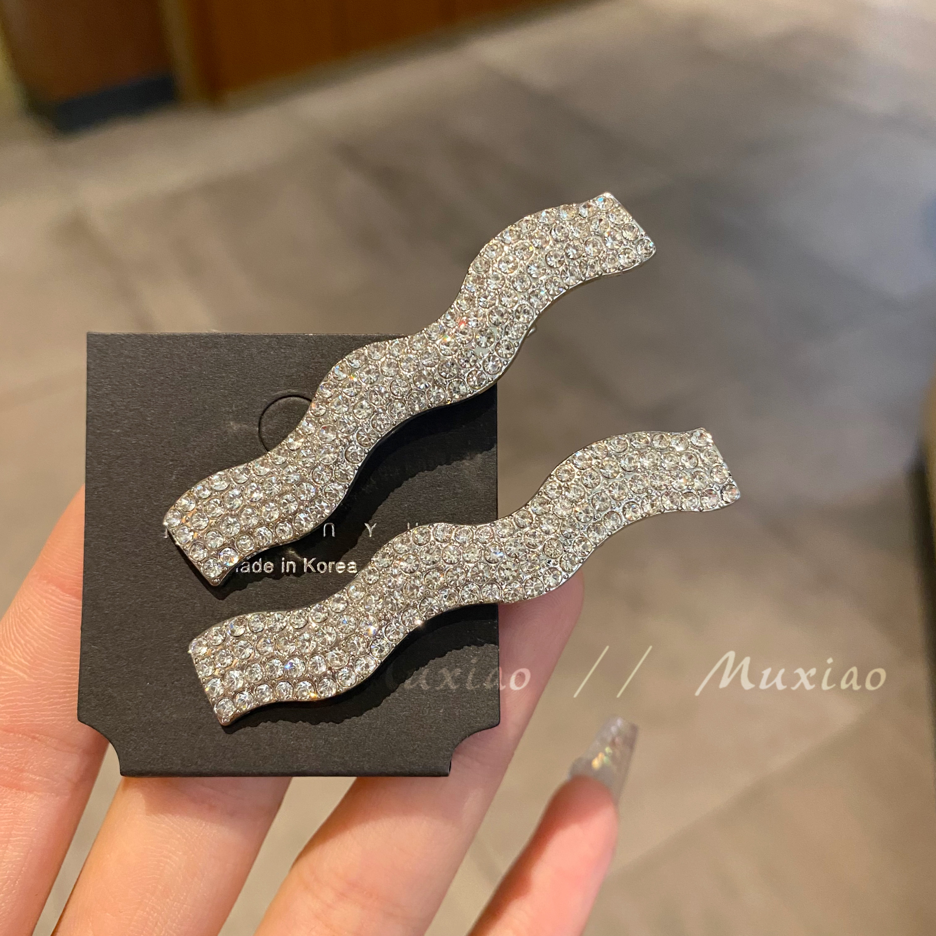 爆闪波浪水钻刘海发夹侧边夹金属鸭嘴夹少女刘海发卡网红夹子头饰,饰品/流行首饰/时尚饰品新,发饰,淘宝优惠券,粉丝福利购,淘宝优惠卷