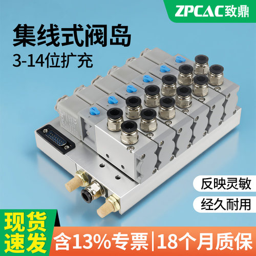 4V集成式汇流板阀岛【集线控制】