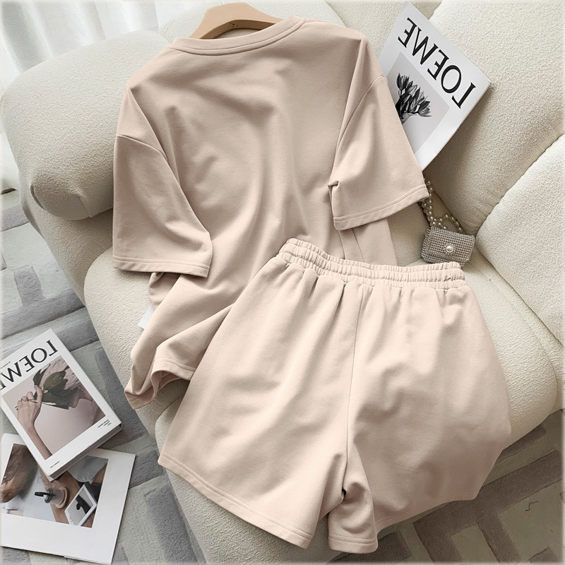 유명 바이어 매장 통관 누출 패션 반바지 정장 여성 패셔너블 스트리트 하이엔드 스포츠 및 레저 투피스 세트