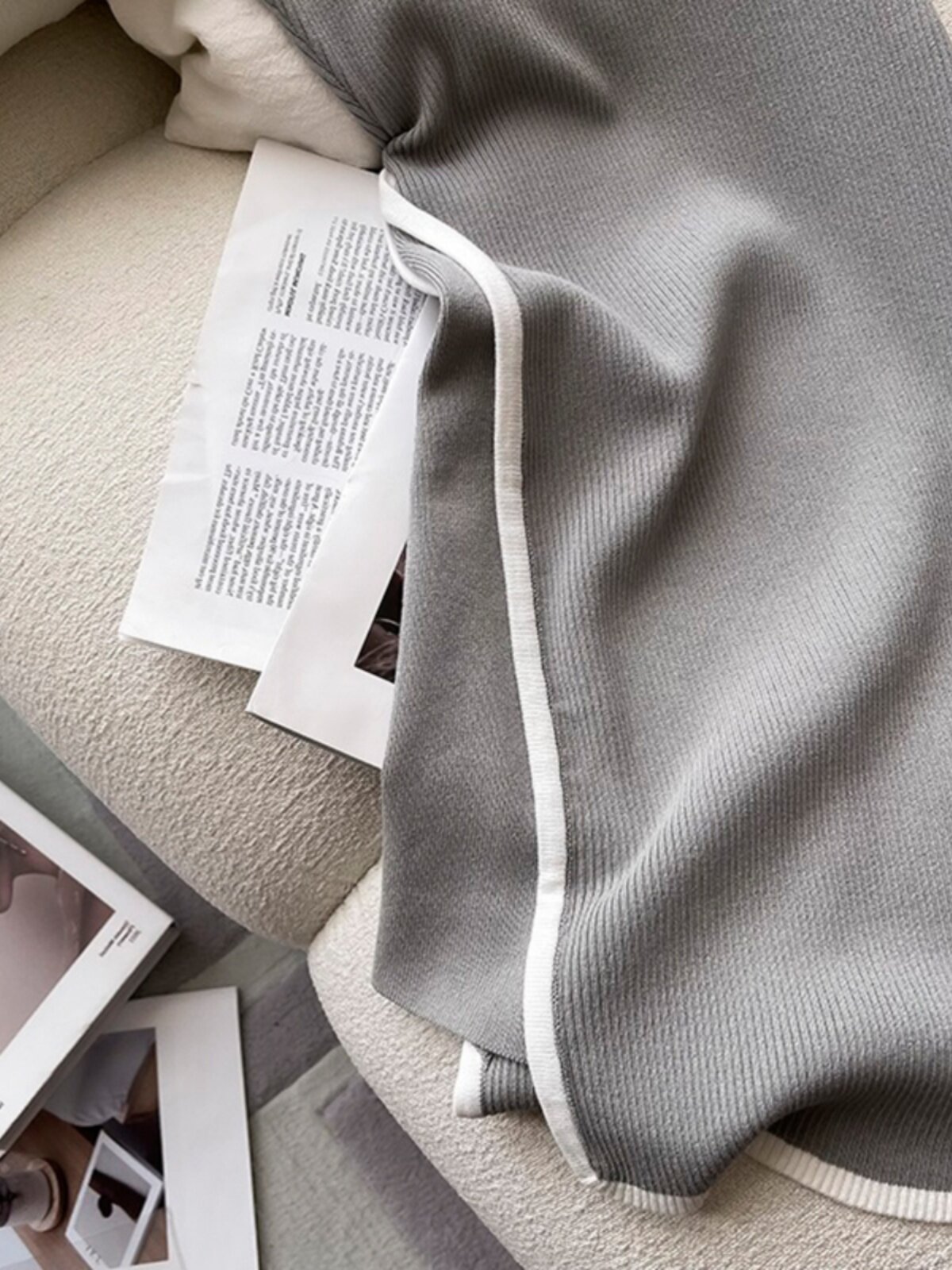 빅브랜드 클리어런스 유출 허리 A라인 슬릿 스커트로 여름 여성 프렌치 폴로 칼라 니트 반팔 원피스