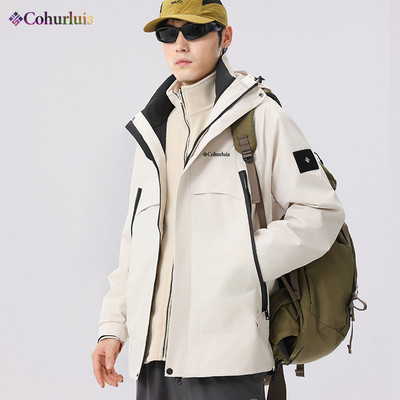 户外冲锋衣男女同款三合一