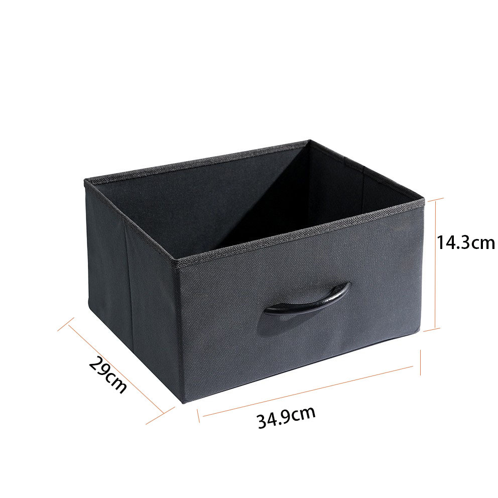 置物架木把手抽屉式收纳盒布艺可折叠桌面收纳箱柜子储物箱卧室