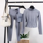 紧身速干衣显瘦专业训练户外跑步健身房运动大码 瑜伽服套装 女春季