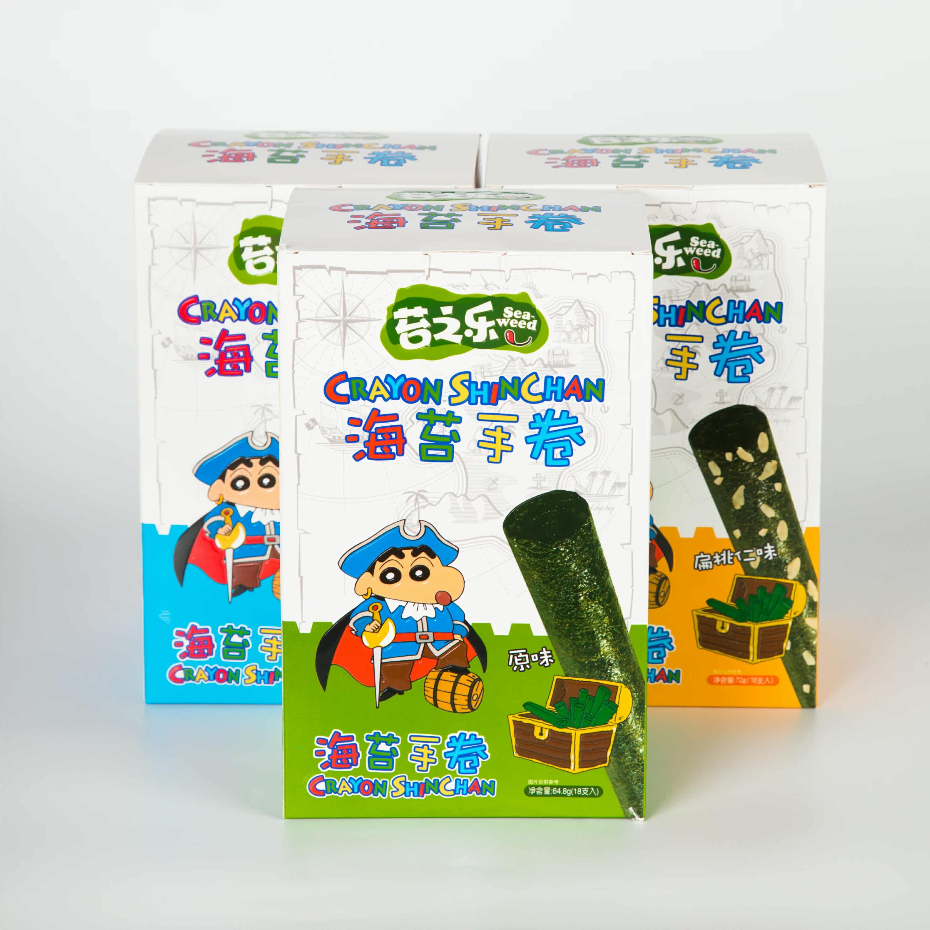 苔之乐64.8g海苔手卷18支盒装（原味、扁桃仁味、椰蓉味、烧烤味在类目 零食/坚果/特产, 鱿鱼丝/鱼干/海味即食, 海苔系列中 - 来自Buy2taobao.com提供专业的淘宝代购服务